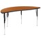 Flash Furniture 60 W, 60 L, 30.25 H, Chrome, Laminate, Particleboard, Plastic, Steel XU-GRP-16CH-A60-HCIRC-OAK-T-A-GG - alternate 9